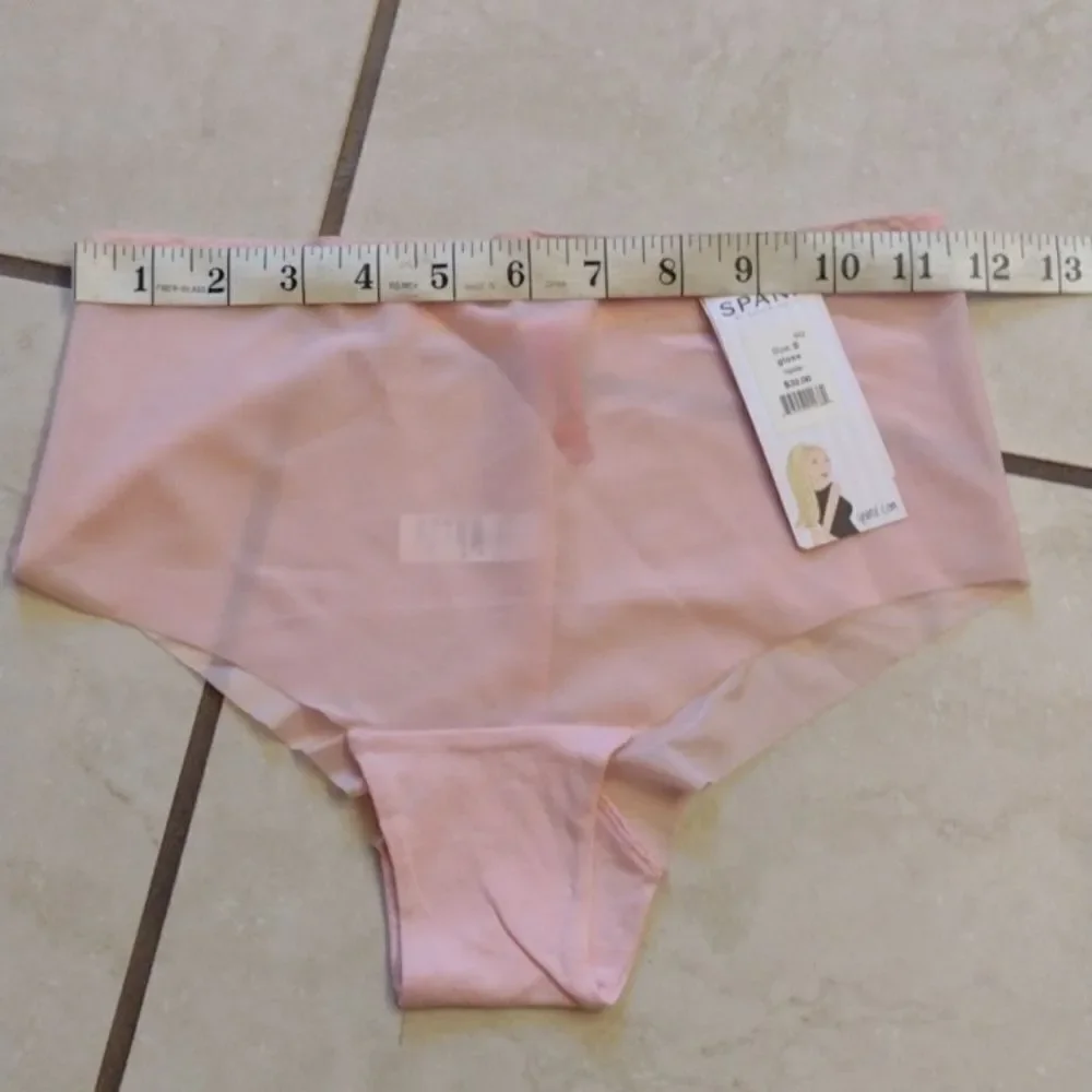 NWT Lot of 2 SPANX underwear hipster and thong in gloss pink Ice Blue size S
